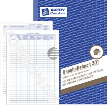 AZ Haushaltsbuch 201 A5 Inh.36 Blatt Avery Zweckform