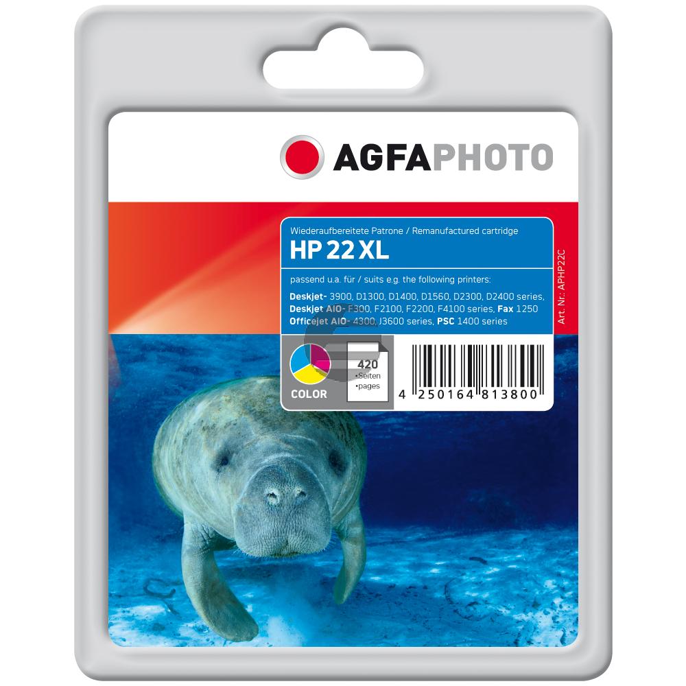 Agfaphoto Tintendruckkopf cyan/magenta/gelb (APHP22C) ersetzt 22XL