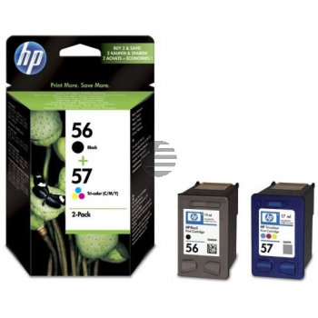 HP Tintendruckkopf cyan/magenta/gelb, schwarz HC (SA342AE, 56, 57)
