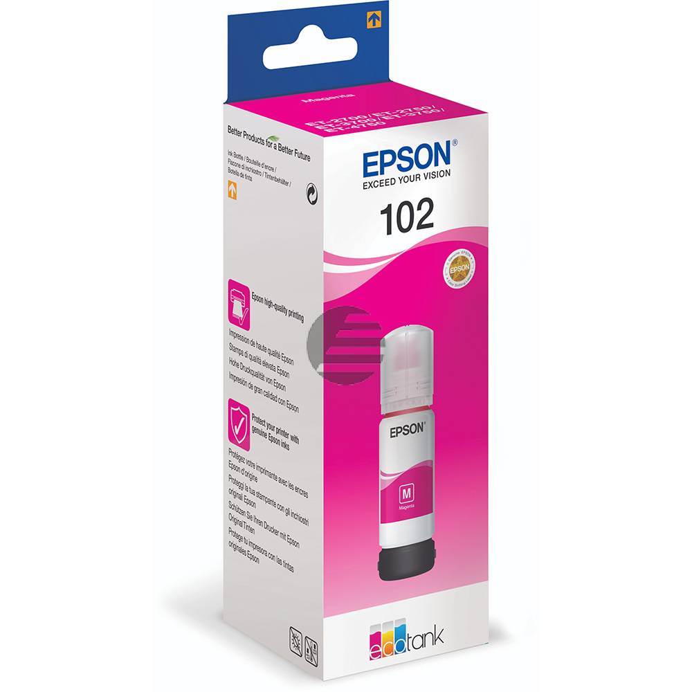 Epson Tintennachfüllfläschchen magenta (C13T03R340, 102)
