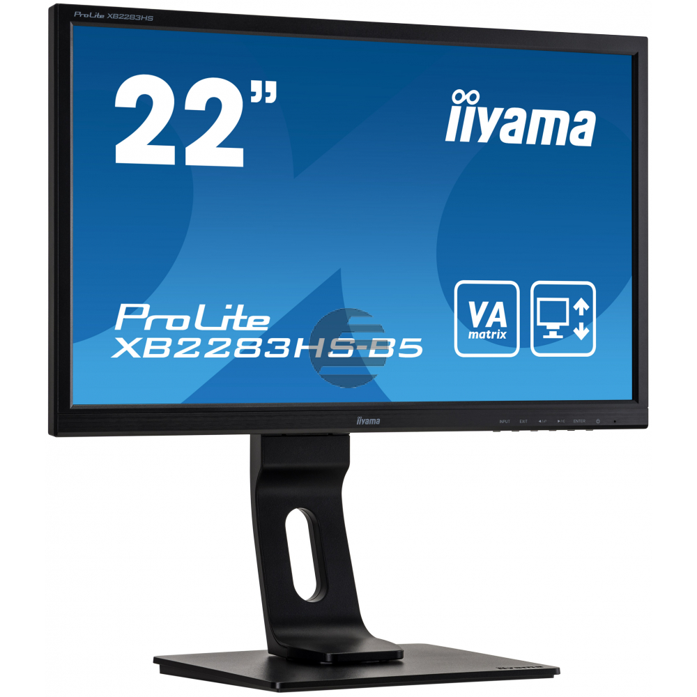 21,5" 1920x1080, 13cm Height Adj. Stand, Pivot, 250cd/m2, Speakers, VGA, HDMI, DisplayPort, 4ms