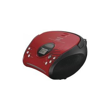 Lenco SCD-24 CD-Radio mit Kopfhöreranschluss, rot/schwarz