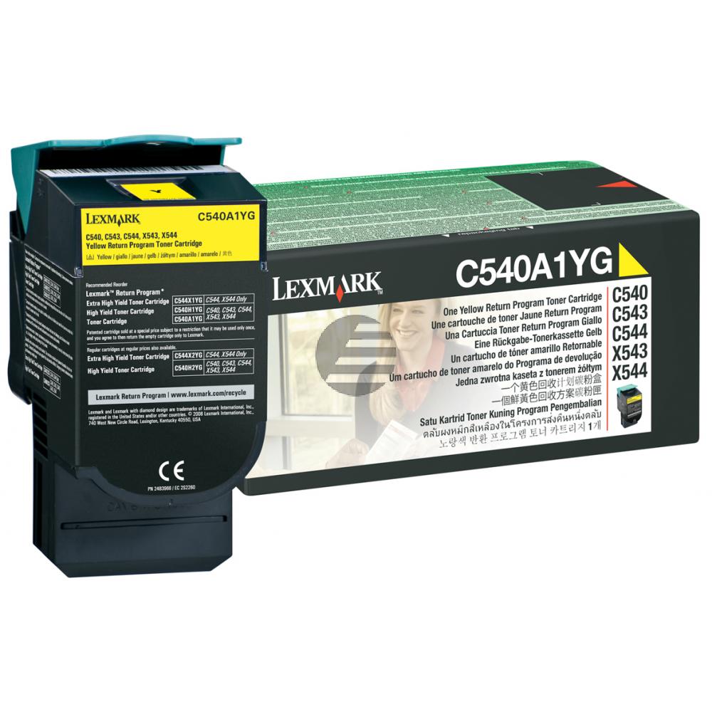 Lexmark Toner-Kartusche Prebate gelb (C540A1YG)