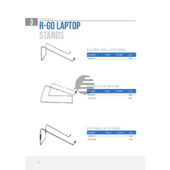 R-GO OFFICE LAPTOPSTAENDER RGOSC020W weiss 10 bis 22