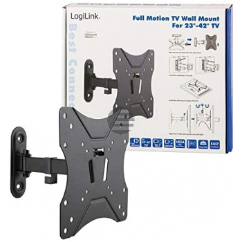 LogiLink TV-Wandhalterung, neigbar 23 - 42'', max. 25 kg Belastung