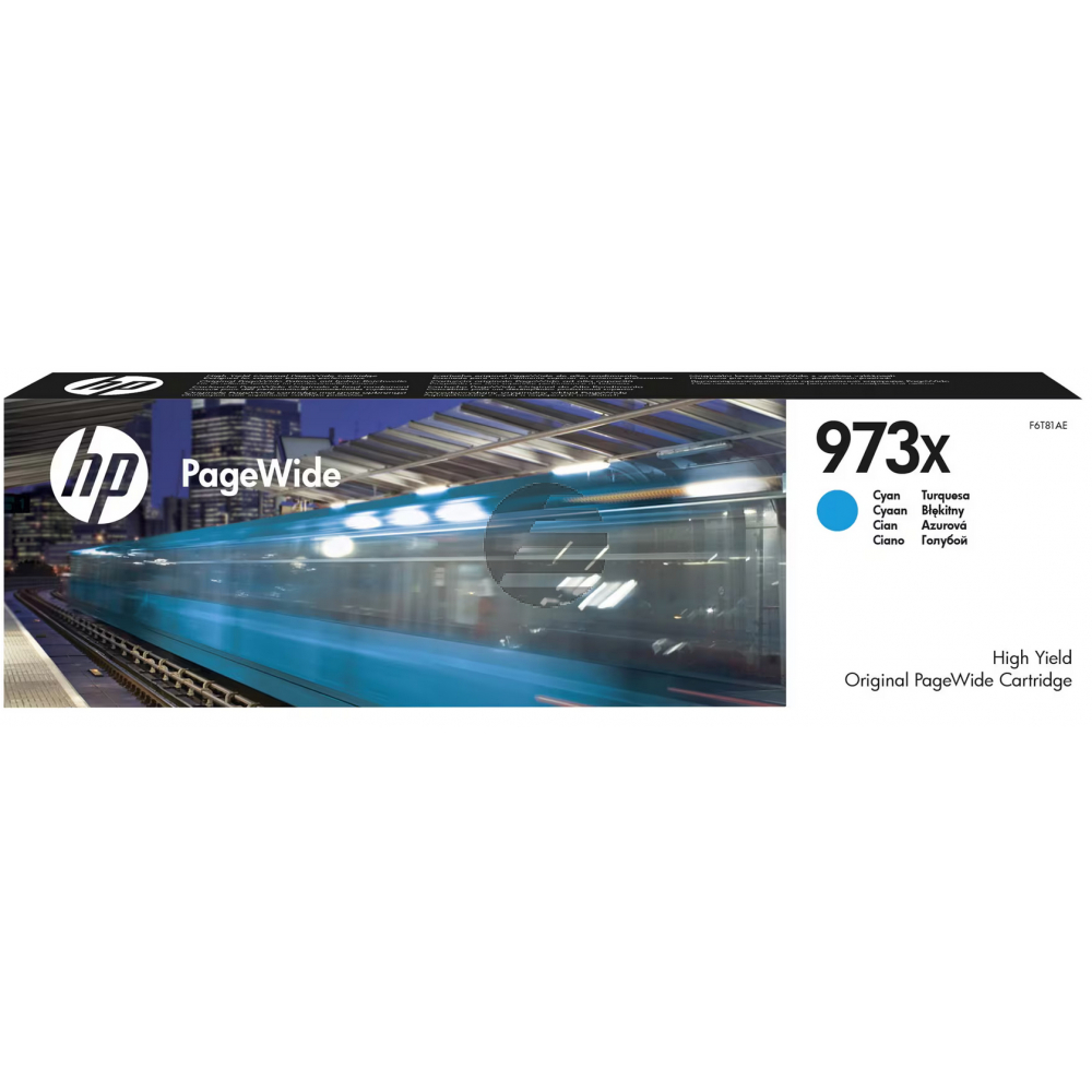 HP Tintenpatrone cyan HC (F6T81AE, 973X)
