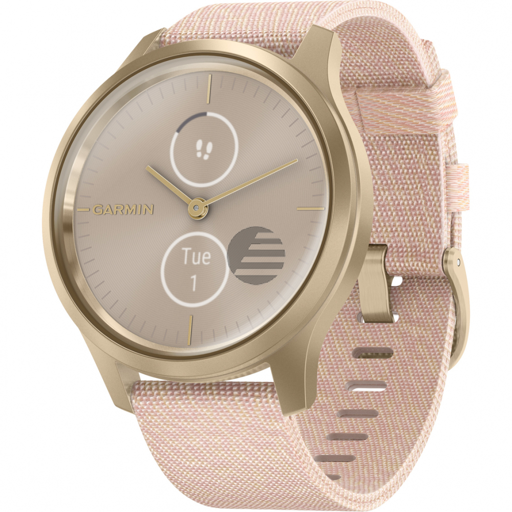 Garmin vivomove Style Hybrid-Smartwatch weißgold/rosa