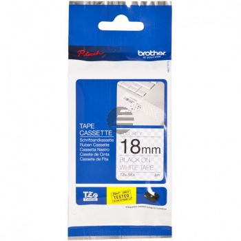 Brother Schriftbandkassette weiß/schwarz (TZE-SE4)