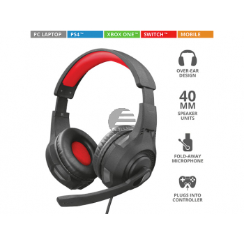 TRUST GXT307 RAVU GAMING HEADSET 22450 schwarz mit Mikrofon