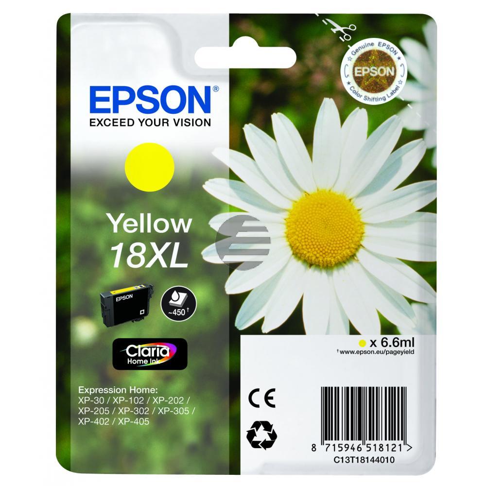 Epson Tintenpatrone gelb HC (C13T18144010, T1814)