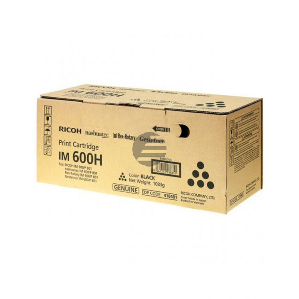 Ricoh Toner-Kit schwarz HC (418481, IM600H)