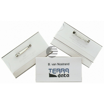 DURABLE Namensschild mit Nadel 8001/19 PVC, 40x75mm 100 Stk.