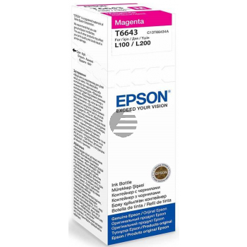 Epson Tintennachfüllfläschchen magenta (C13T66434A, T6643)