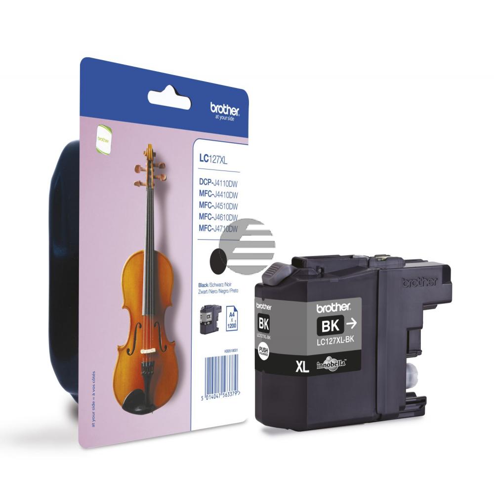 Brother Tintenpatrone schwarz HC (LC-127XLBK)