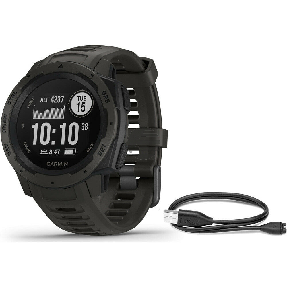 Garmin Instinct Outdoor-Smartwatch schiefergrau/schwarz