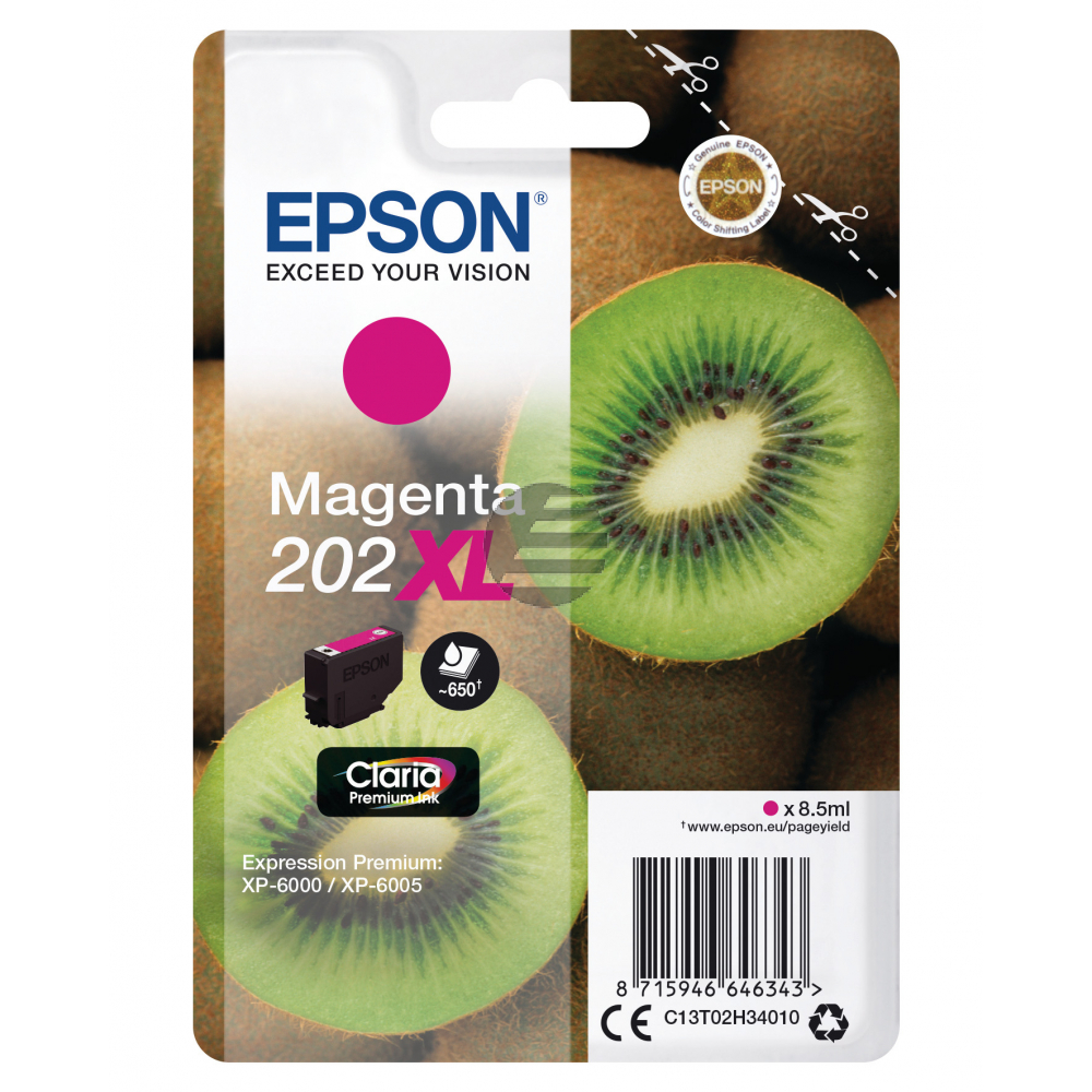 Epson Tintenpatrone magenta HC (C13T02H34010, 202XL)