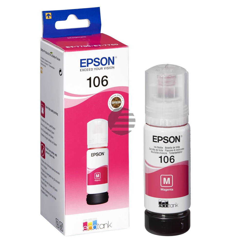 Epson Tintennachfüllfläschchen magenta (C13T00R340, 106)