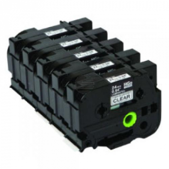 Brother Schriftbandkassette schwarz/transparent (HGE-151V5)