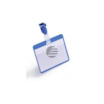 DURABLE Namensschild mit Clip blau 810606 90x60mm 25 Stück