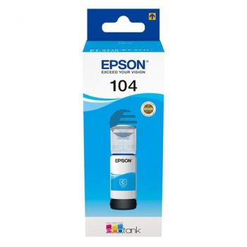 Epson Tintennachfüllfläschchen (ecotank) cyan (C13T00P240, 104)
