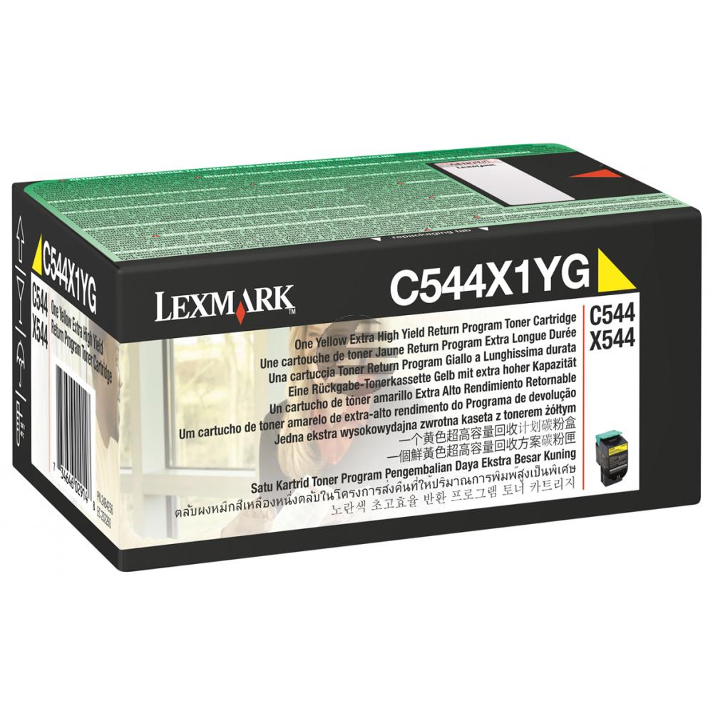 Lexmark Toner-Kit Prebate gelb HC plus (C544X1YG)