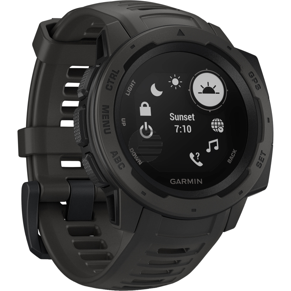 Garmin Instinct Outdoor-Smartwatch schiefergrau/schwarz