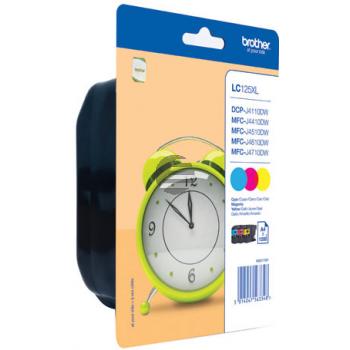 Brother Tintenpatrone gelb, magenta, cyan HC (LC-125XLRBWBPDR)