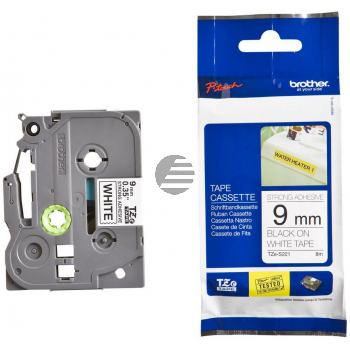 Brother Schriftbandkassette schwarz/weiß (TZE-S221)