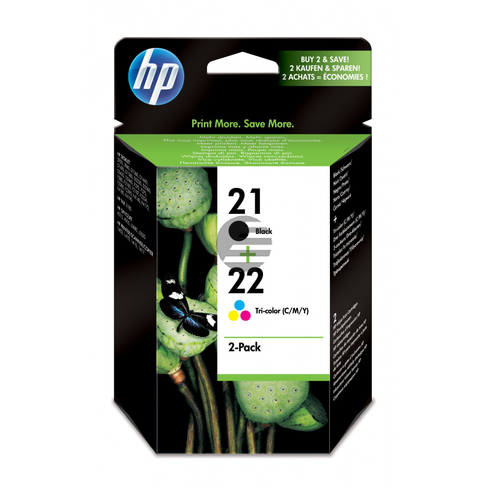 HP Tintendruckkopf cyan/magenta/gelb, schwarz (SD367AE, 21, 22)