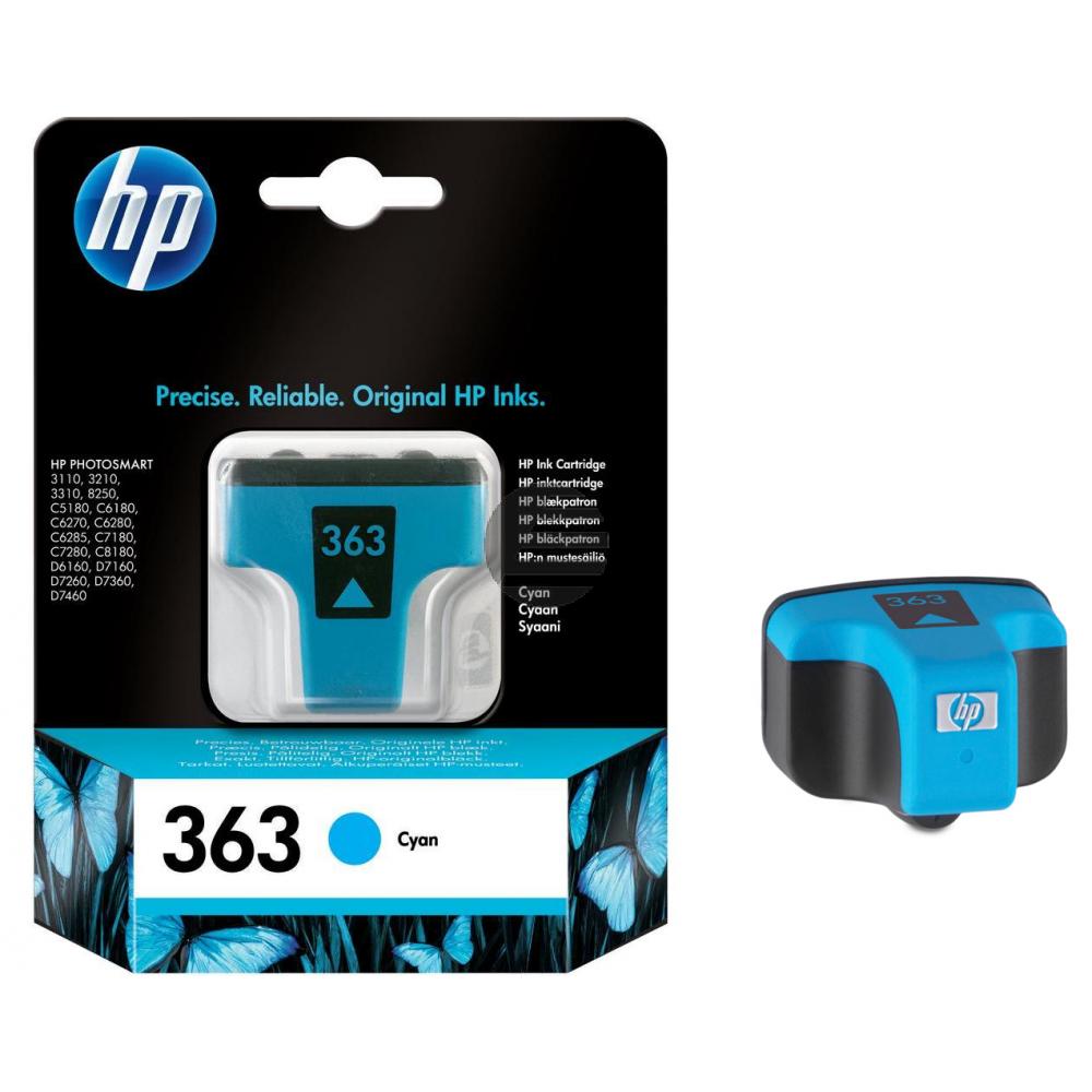 HP Tintenpatrone cyan (C8771EE#UUS, 363)