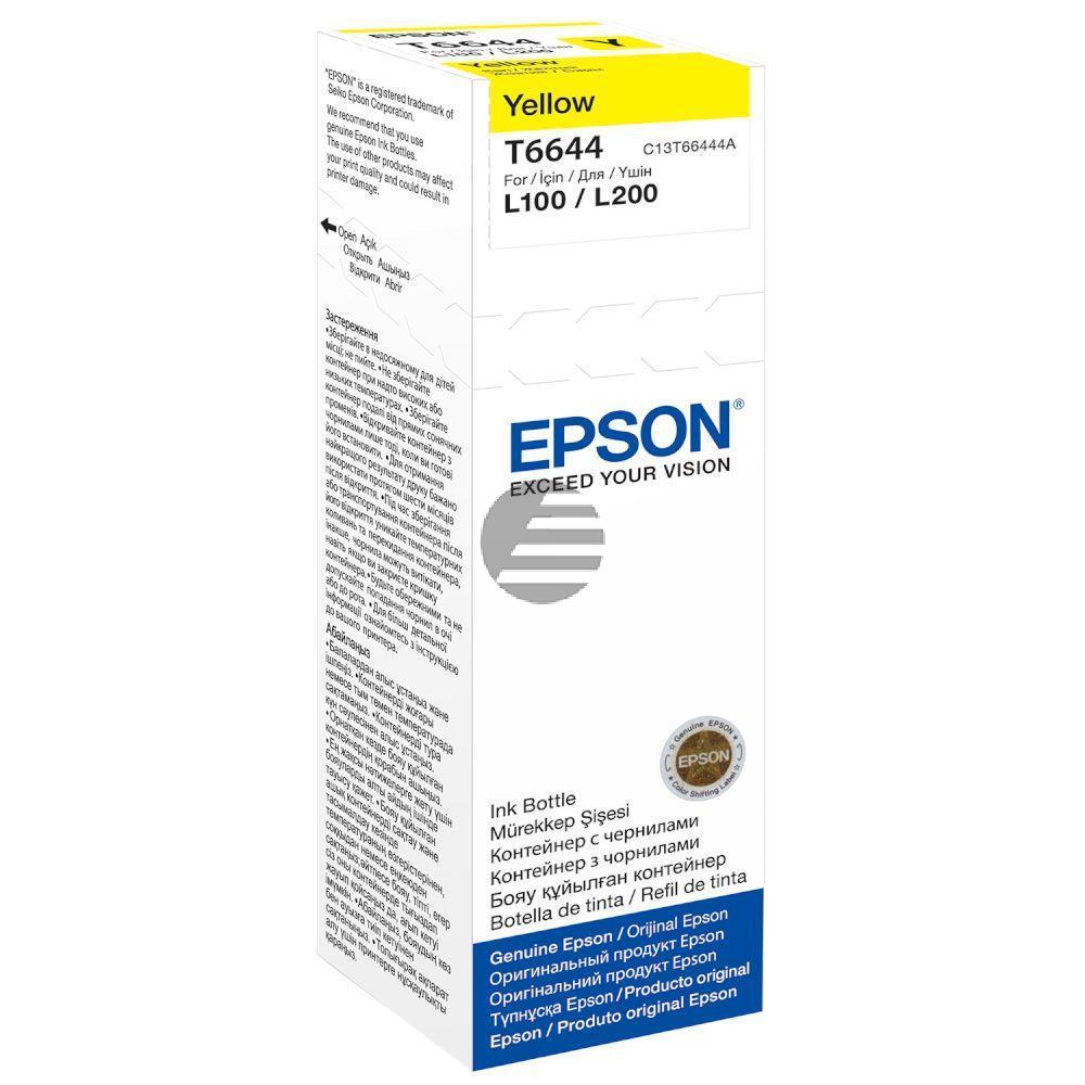 Epson Tintennachfüllfläschchen gelb (C13T664440, 664)