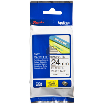 Brother Schriftbandkassette schwarz/weiß (TZE-251)