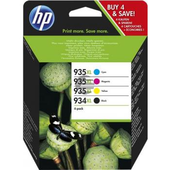 HP Tintenpatrone gelb, magenta, schwarz, cyan HC (X4E14AE, 934XL, 935XL)