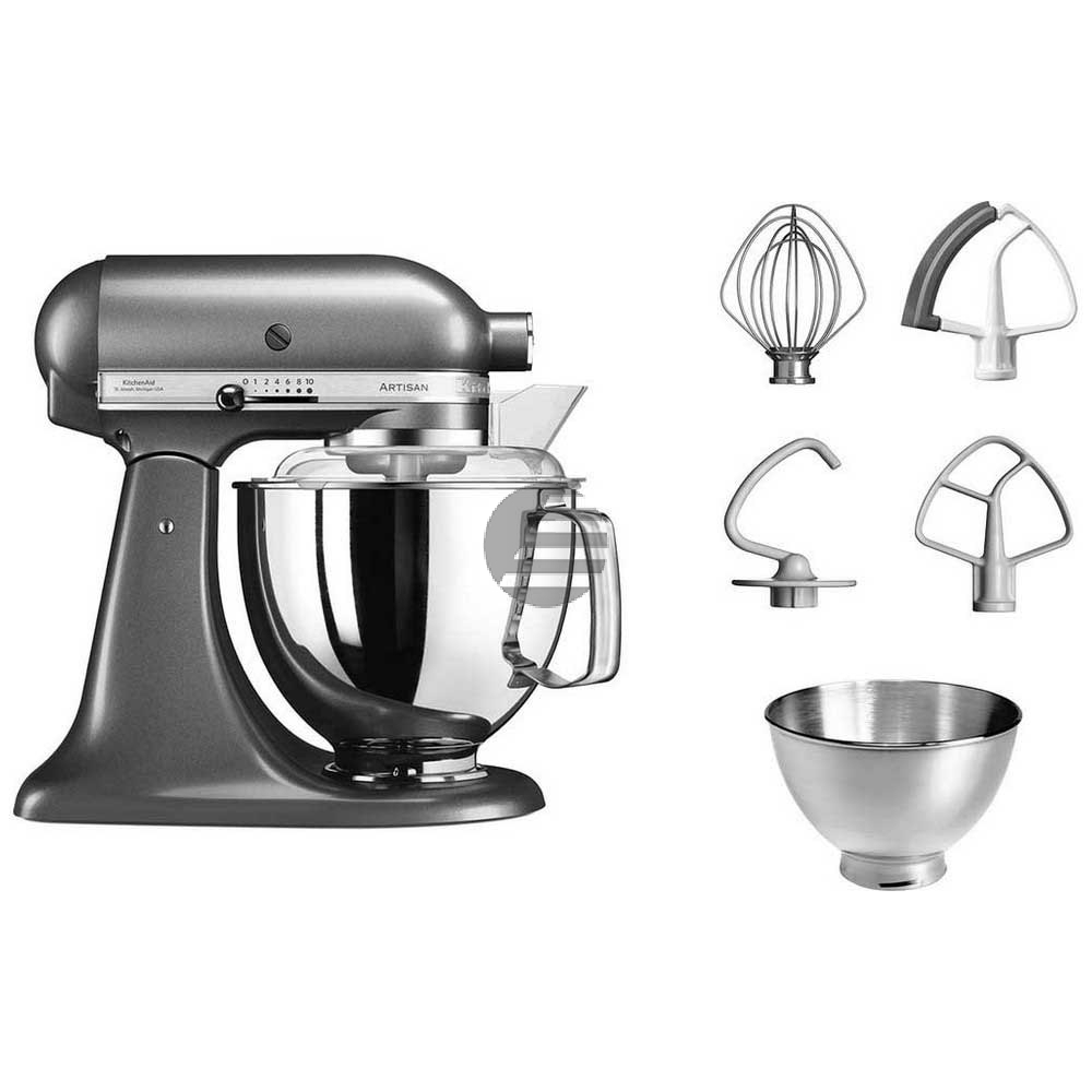 KitchenAid Küchenmaschine Artisan 5KSM175PSEMS, Medaillon Silber
