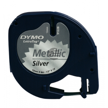 Dymo Schriftbandkassette silber metallic (S0721730, 91208)
