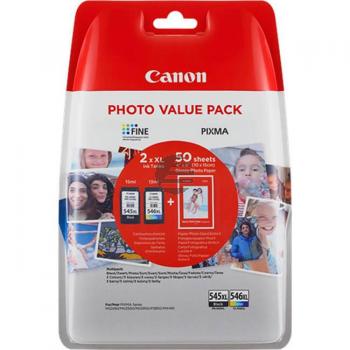 Canon Tintenpatrone cyan/magenta/gelb, schwarz HC (8286B007, CL-546XL, PG-545XL)