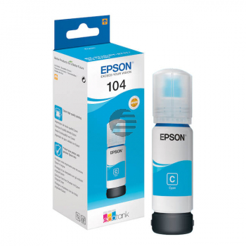 Epson Tintennachfüllfläschchen (ecotank) cyan (C13T00P240, 104)