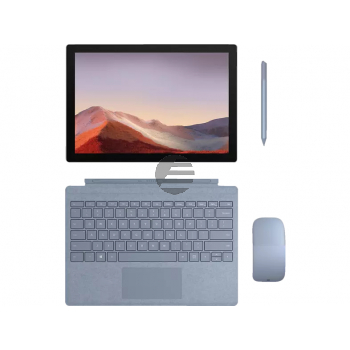 Microsoft Surface Pro Signature Type Cover - Tastatur - mit Trackpad - hinterleuchtet - Deutsch - Eisblau - für Surface Pro 7