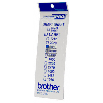 Brother Stempeletiketten schwarz/weiß (ID-3030)