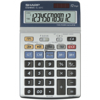 Sharp Tischrechner EL-337C 12-stellig solar/Batterie