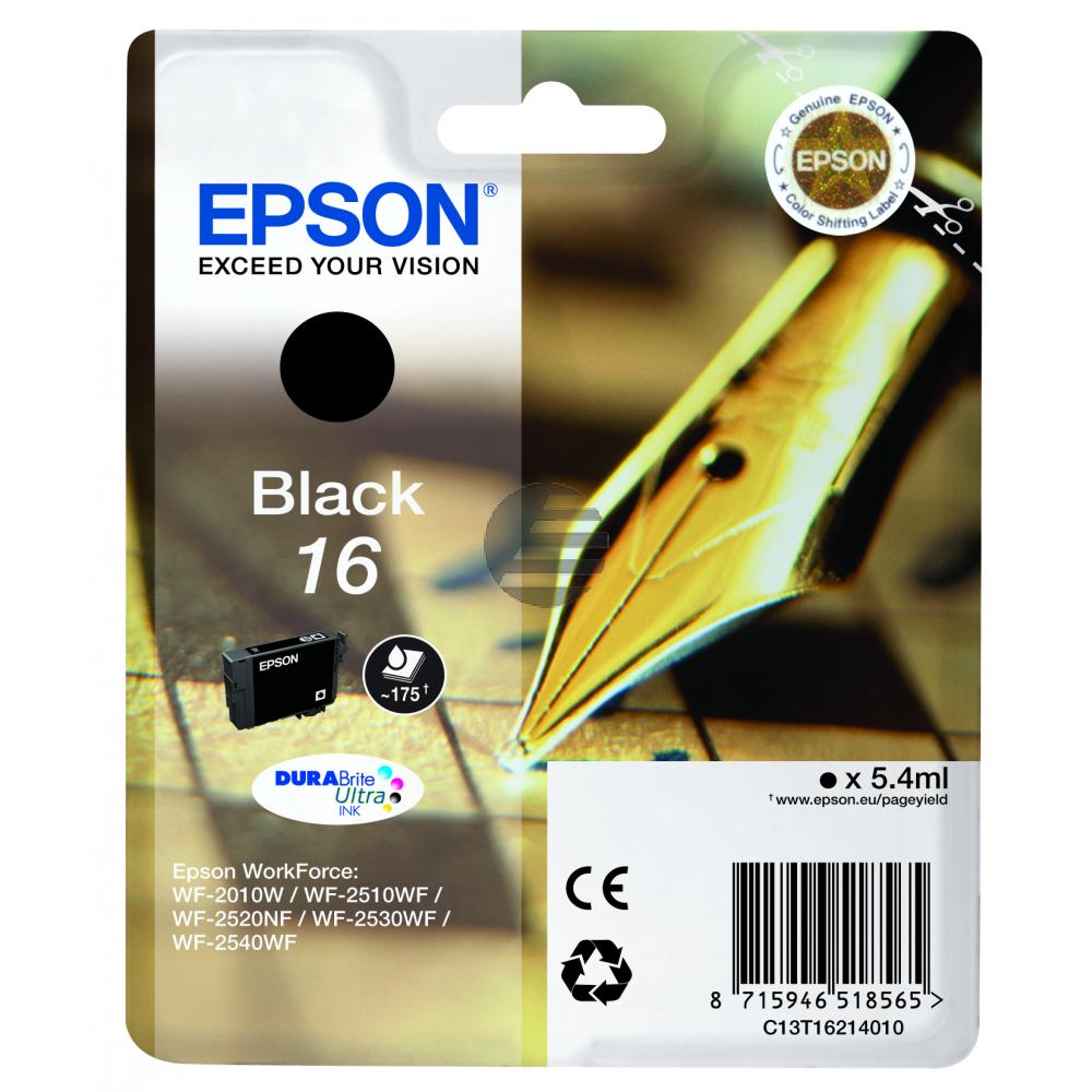 Epson Tintenpatrone schwarz (C13T16214020, T1621)