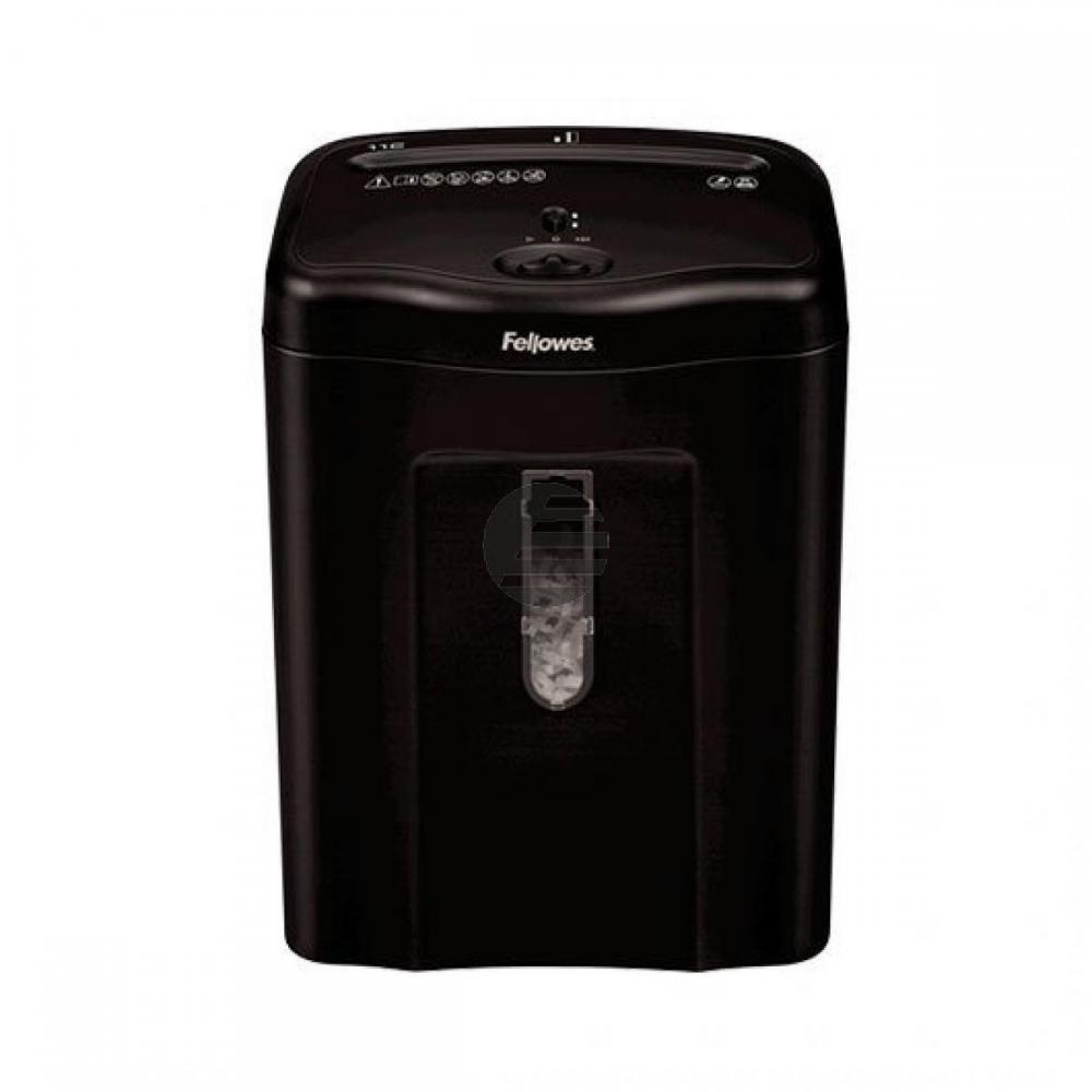 FELLOWES 11C AKTENVERNICHTER SCHWARZ 4350201 Partikelschnitt 4x52mm P3 11Blt