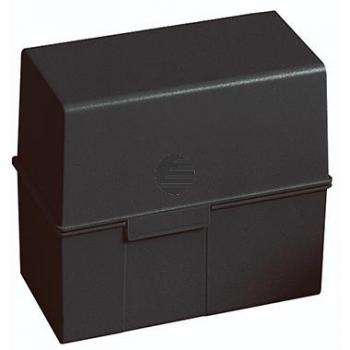 Han Karteibox A6 quer schwarz Kunststoff