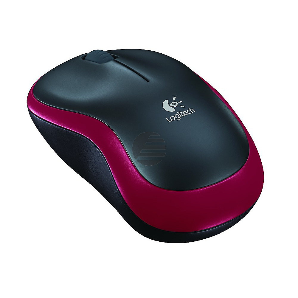 Logitech M185 Maus cordless Notebook Mouse USB black/red