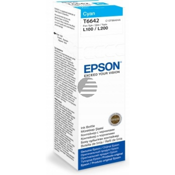Epson Tintennachfüllfläschchen cyan (C13T66424A, T6642)
