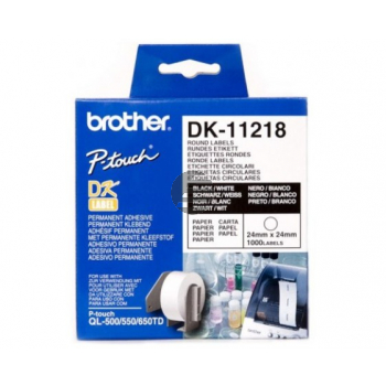 Brother Runde Etiketten weiß (DK-11218)