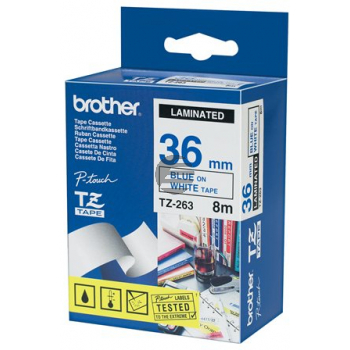 Brother Schriftbandkassette schwarz/weiß (TZE-263)