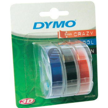 Dymo Prägeband weiß/schwarz, weiß/rot, weiß/blau (S0847750)