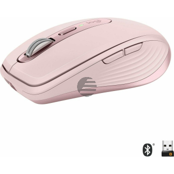 Logitech MX Anywhere 3 - Maus - Laser - 6 Tasten - kabellos - Bluetooth, 2.4 GHz - kabelloser Empfänger (USB) - rosé