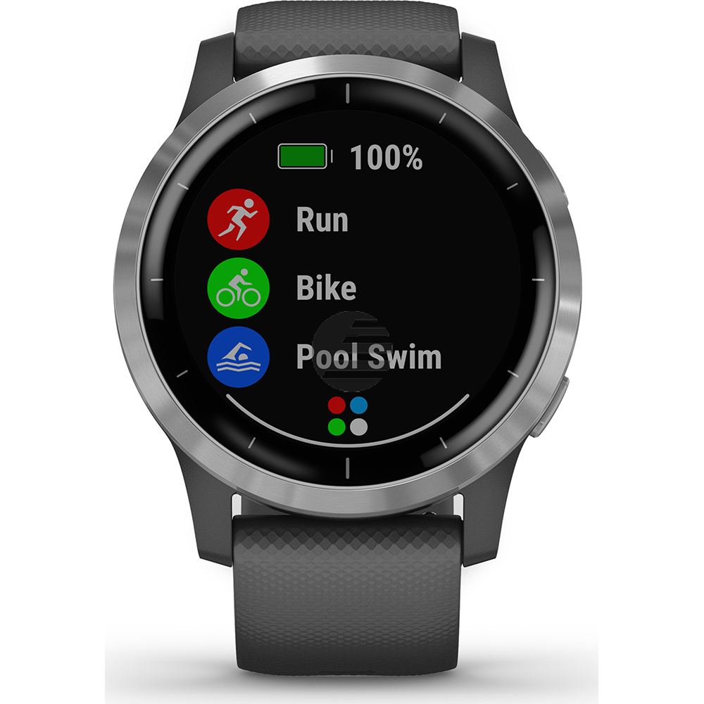 Garmin vivoactive 4 GPS-Fitness-Smartwatch dunkelgrau/silber